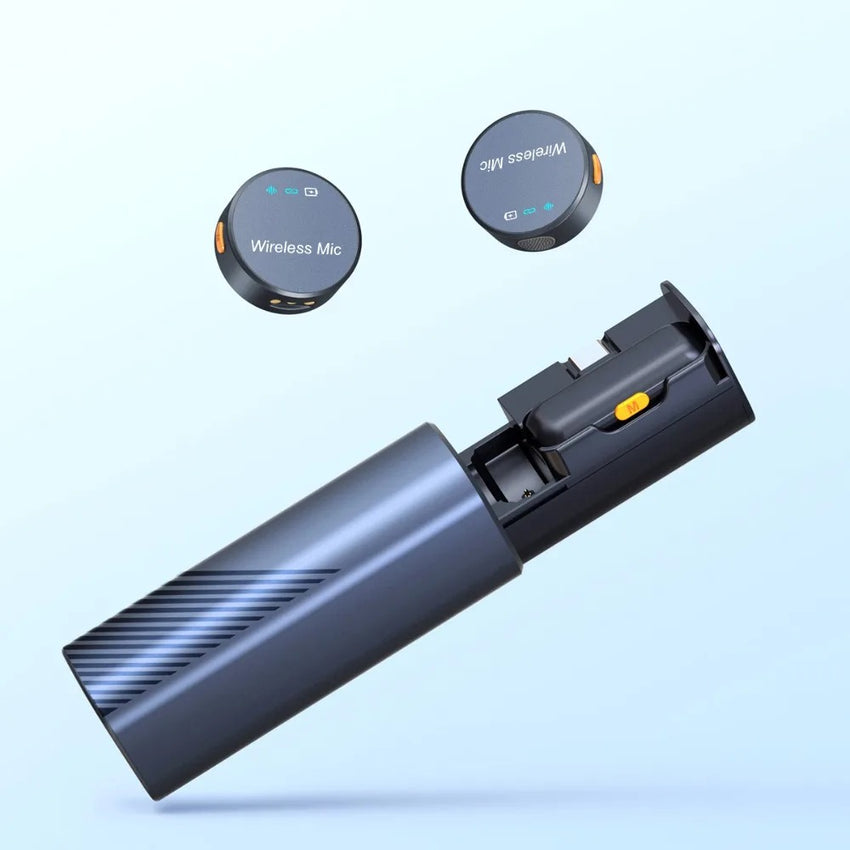 S53 Latest wireless lavalier microphone magnetic suction model for mobile live streaming, interview microphone noise reduction