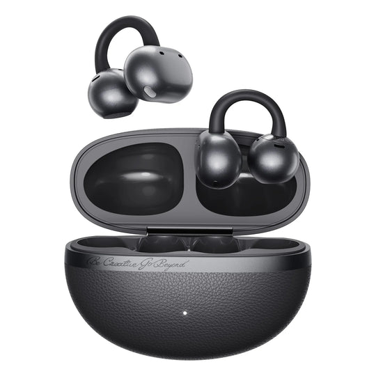 CT06 Clip On Earbuds Open Ear Wireless Bluetooth 6.0 Headphones with 4 Mic 35H Earbuds Comfortable for Running