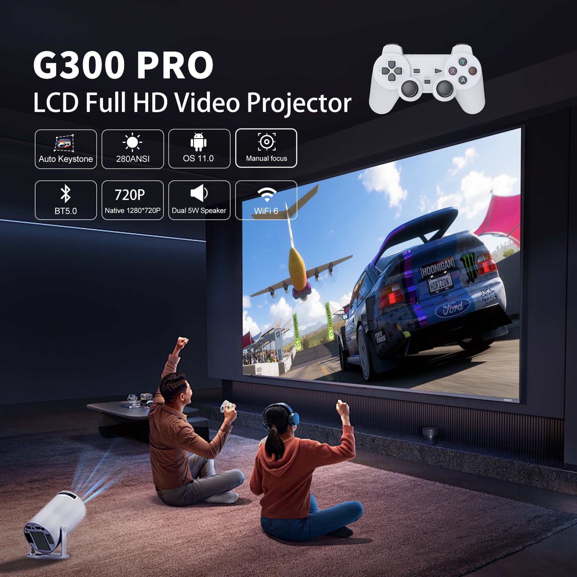 HY300 PRO Gaming Projector