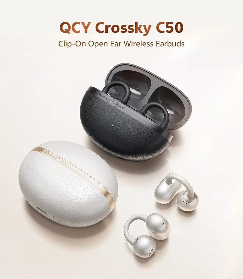 CT06 Clip On Earbuds Open Ear Wireless Bluetooth 6.0 Headphones with 4 Mic 35H Earbuds Comfortable for Running