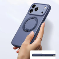 Upgraded 360 Magnetic Stand for iPhone 17 Pro Max Case with Camera Control, Fit for MagSafe with Ring, Mil-Grade Protection, Translucent Slim for iPhone 17 ProMax Case Ostand